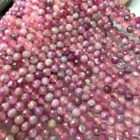 Natural Tourmaline Beads, polished, folk style & DIY, fuchsia, 6.8-7mm Approx 38-40 cm 