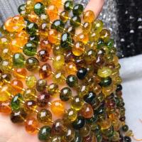 Gemischte Farbe Quarz Perlen, Knistern Quarz, poliert, Folk-Stil & DIY, 10-12mm, Länge:ca. 38-40 cm, verkauft von Strang