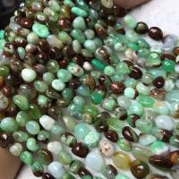 Einzelne Edelstein Perlen, Australien Jade, Klumpen, poliert, Folk-Stil & DIY, 9-12mm, Länge:ca. 38-40 cm, verkauft von Strang