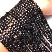 Бисер черный обсидиан, Обсидиан, полированный, Народный стиль & DIY, beads length 4-4.5mm, длина:Приблизительно 38-40 см, продается Strand