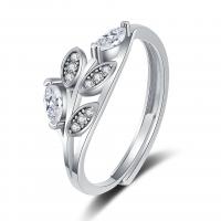 Anilo de dedo de latón, metal, Joyería & para mujer & con diamantes de imitación, 17mm, Vendido por UD[