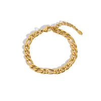 Stainless Steel Anklets Jewelry, 304 Stainless Steel, with 5cm extender chain, 18K gold plated, fashion jewelry & for woman, golden Approx 20 cm [