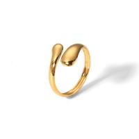 Stainless Steel Finger Ring, 304 Stainless Steel, 18K gold plated, fashion jewelry & for woman, golden, 11mm 