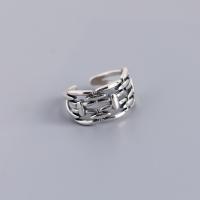 Sterling Silver Finger Ring, 925 Sterling Silver, Antique finish, fashion jewelry & for woman & hollow, 10.87mm 