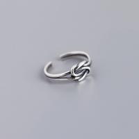 Sterling Silver Finger Ring, 925 Sterling Silver, Antique finish, fashion jewelry & for woman, 6.75mm 