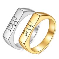 Titanium Steel Finger Ring, plated, fashion jewelry & Unisex 4mm [