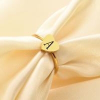 チタン鋼の指環, チタン鋼, ハート形, ゴールドメッキ, ファッションジュエリー & さまざまなパターンの選択 & 女性用, 7mm, 売り手 パソコン