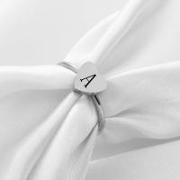 チタン鋼の指環, チタン鋼, ハート形, シルバーメッキ, ファッションジュエリー & さまざまなパターンの選択 & 女性用, 7mm, 売り手 パソコン