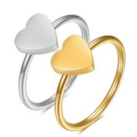 Titanium Steel Finger Ring, Heart, plated, fashion jewelry & for woman 7mm [