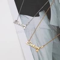 Stainless Steel Jewelry Necklace, 304 Stainless Steel, with 4cm extender chain, Alphabet Letter, plated, fashion jewelry & for woman Approx 40 cm 