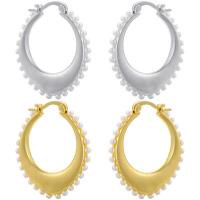 Sterling Silver Drop Earring, 925 Sterling Silver, with Plastic Pearl, Ellipse, plated, for woman 