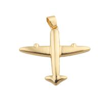 Brass Jewelry Pendants, Airplane, gold color plated, fashion jewelry & DIY, golden Approx 2mm 