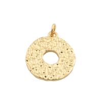 Brass Jewelry Pendants, Round, gold color plated, fashion jewelry & DIY, golden Approx 1mm 