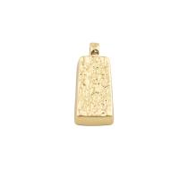 Brass Jewelry Pendants, Rectangle, gold color plated, fashion jewelry & DIY, golden Approx 0.7mm 