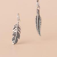 Sterling Silver Leaf Pendants, 925 Sterling Silver, Feather, Antique finish, DIY 