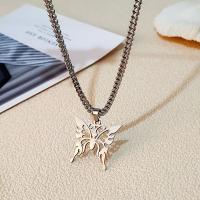 Stainless Steel Jewelry Necklace, 304 Stainless Steel, fashion jewelry 60cm,3mm,43u00d725u00d73mm,31u00d728u00d71mm 