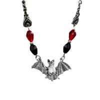 Zinc Alloy Necklace, with Crystal, silver color plated, Halloween Design & fashion jewelry & for woman Approx 27.2 Inch 