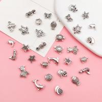 Perles intercalaires en alliage de zinc, Plaqué de couleur d'argent, DIY & styles différents pour le choix, Vendu par PC
