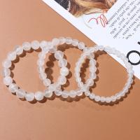 Gemstone Bracelets, Gypsum Stone, handmade, fashion jewelry & for woman, white Approx 19 cm 