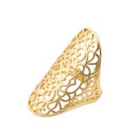 Палец кольцо-латунь, Латунь, плакирован золотом, ювелирные изделия моды & Женский, Золотой, 20*35*2, продается PC
