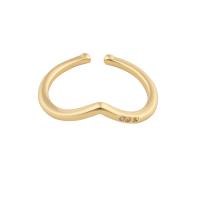 Zircon pavent l'anneau en laiton de doigt, Placage de couleur d'or, bijoux de mode & pavé de micro zircon & pour femme, doré, 22*5*2mm, Vendu par PC[