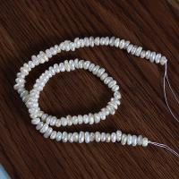 Perles nacres baroques de culture d'eau douce , perle d'eau douce cultivée, DIY, blanc, 6-7mm Environ 35-36 cm, Vendu par brin[
