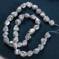 Perles nacres baroques de culture d'eau douce , perle d'eau douce cultivée, DIY, blanc, 9mm Environ 39 cm, Vendu par brin[