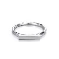 Stainless Steel Finger Ring, 316L Stainless Steel, Rectangle, Vacuum Ion Plating, fashion jewelry & for woman nickel, lead & cadmium free 