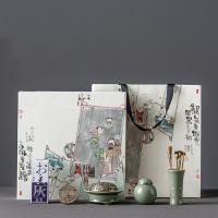 Porcelain Incense Burner and Tools Set, handmade, Gift box package & for home and office 