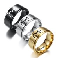チタン鋼の指環, チタン鋼, メッキ, ファッションジュエリー & ユニセックス & さまざまなパターンの選択, 無色, 売り手 パソコン