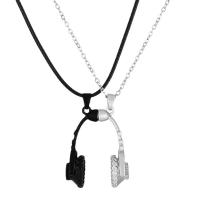 Paar Zink Legierung Halskette , Zinklegierung, mit Verlängerungskettchen von 5CM, plattiert, für Frau, keine, Länge:ca. 45 cm, verkauft von setzen