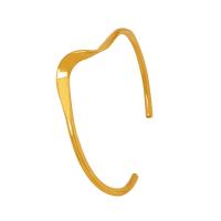 brazalete de cobre amarillo, metal, chapado en color dorado, Joyería & para mujer, diámetro interior:aproximado 60mm, Vendido por UD