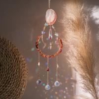 Hängende Ornamente, Eisen, mit Achat & Kristall, handgemacht, für Zuhause und Büro, 470x100mm, verkauft von PC