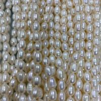 Naturel d'eau douce perles, perle d'eau douce cultivée, riz, DIY, blanc, 4-5mm Environ 37 cm, Vendu par brin