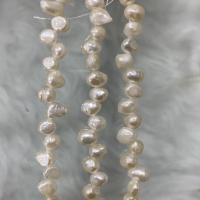 Keshi kultivierte Süßwasserperlen, Natürliche kultivierte Süßwasserperlen, Keishi, DIY, weiß, 6x9mm, Länge:ca. 37 cm, verkauft von Strang