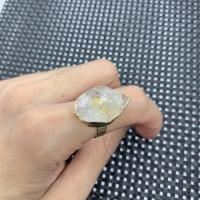 Gemstone Brass Finger Ring, with Gemstone, plated, Natural & fashion jewelry & for woman 28*13mm 
