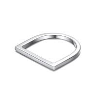 Stainless Steel Finger Ring, 316L Stainless Steel, Letter D, fashion jewelry & for woman, original color, nickel, lead & cadmium free, US Ring 
