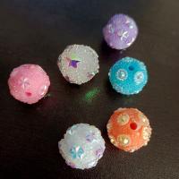 Perle acrylique, Rond, DIY, plus de couleurs à choisir, 16mm, Environ Vendu par sac