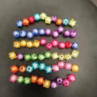 Perlen in Perlen Acrylperlen, Acryl, Quadrat, poliert, DIY, gemischte Farben, 10mm, ca. 100PCs/Tasche, verkauft von Tasche