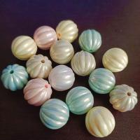 Perles acryliques plaquée, Acrylique, Placage UV, DIY, couleurs mélangées, 18mm, Environ Vendu par sac