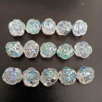 Perles acryliques plaquée, Acrylique, Rose, Placage UV, DIY, multicolore, 15mm, Environ Vendu par sac