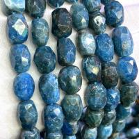 Einzelne Edelstein Perlen, Apatite, DIY, blau, 12x15mm, Länge:ca. 39 cm, verkauft von Strang