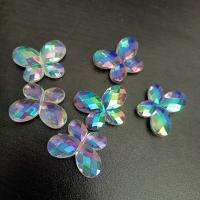 Perles acryliques plaquée, Acrylique, papillon, Placage UV, DIY, plus de couleurs à choisir Environ Vendu par sac