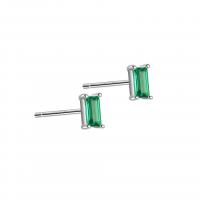 Sterling Silver Stud Earring, 925 Sterling Silver, plated, fashion jewelry & for woman & with rhinestone 