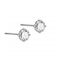 Sterling Silver Cubic Zirconia Earring, 925 Sterling Silver, fashion jewelry & micro pave cubic zirconia & for woman 