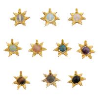 Gemstone Brass Pendants, with Brass, fashion jewelry golden Approx 3mm 