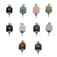 Gemstone Brass Pendants, with Brass, fashion jewelry Approx 9.33 Inch 