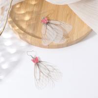 Acrylic Drop Earring, with Zinc Alloy, handmade, fashion jewelry & for woman 