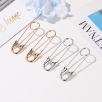 Zinc Alloy Drop Earring, Paper Clip, plated, fashion jewelry & for woman 74mm 