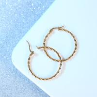 Stainless Steel Hoop Earring, 304 Stainless Steel, fashion jewelry [